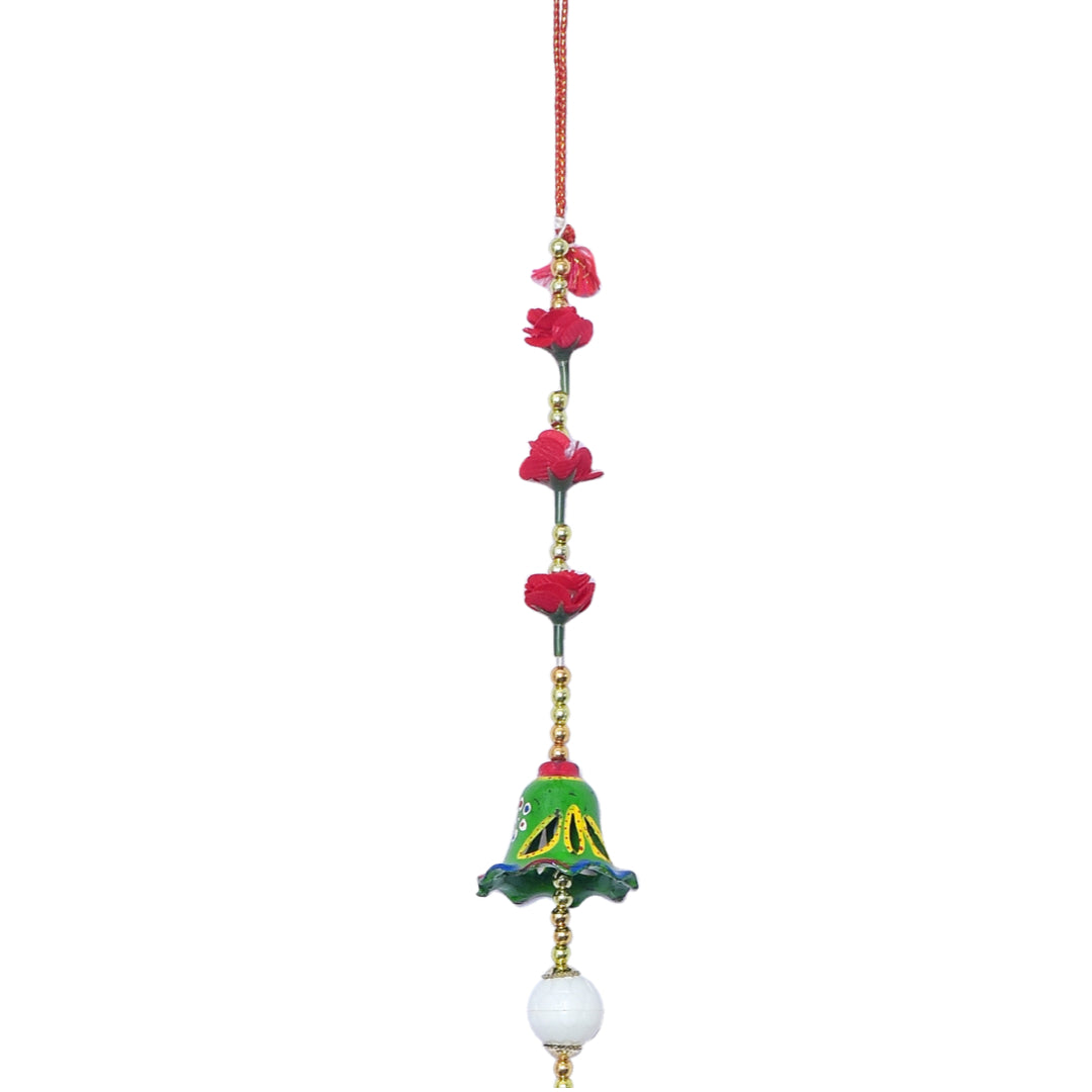 ROSE WITH WHITE BALL LATKAN & RING POM POM [PACK OF FOUR]