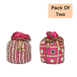 Embroidered Potli Bag COMBO ( PACK OF TWO )