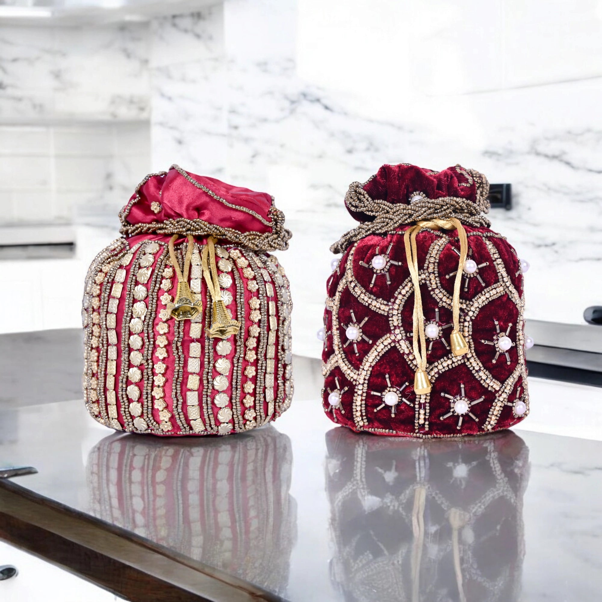 Embrodied Potli Bag COMBO ( PACK OF TWO )