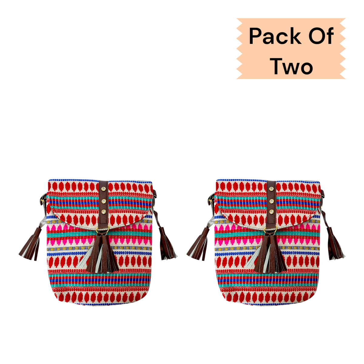 Rajasthani Embroidered Slig Bag COMBO (PACK OF TWO)