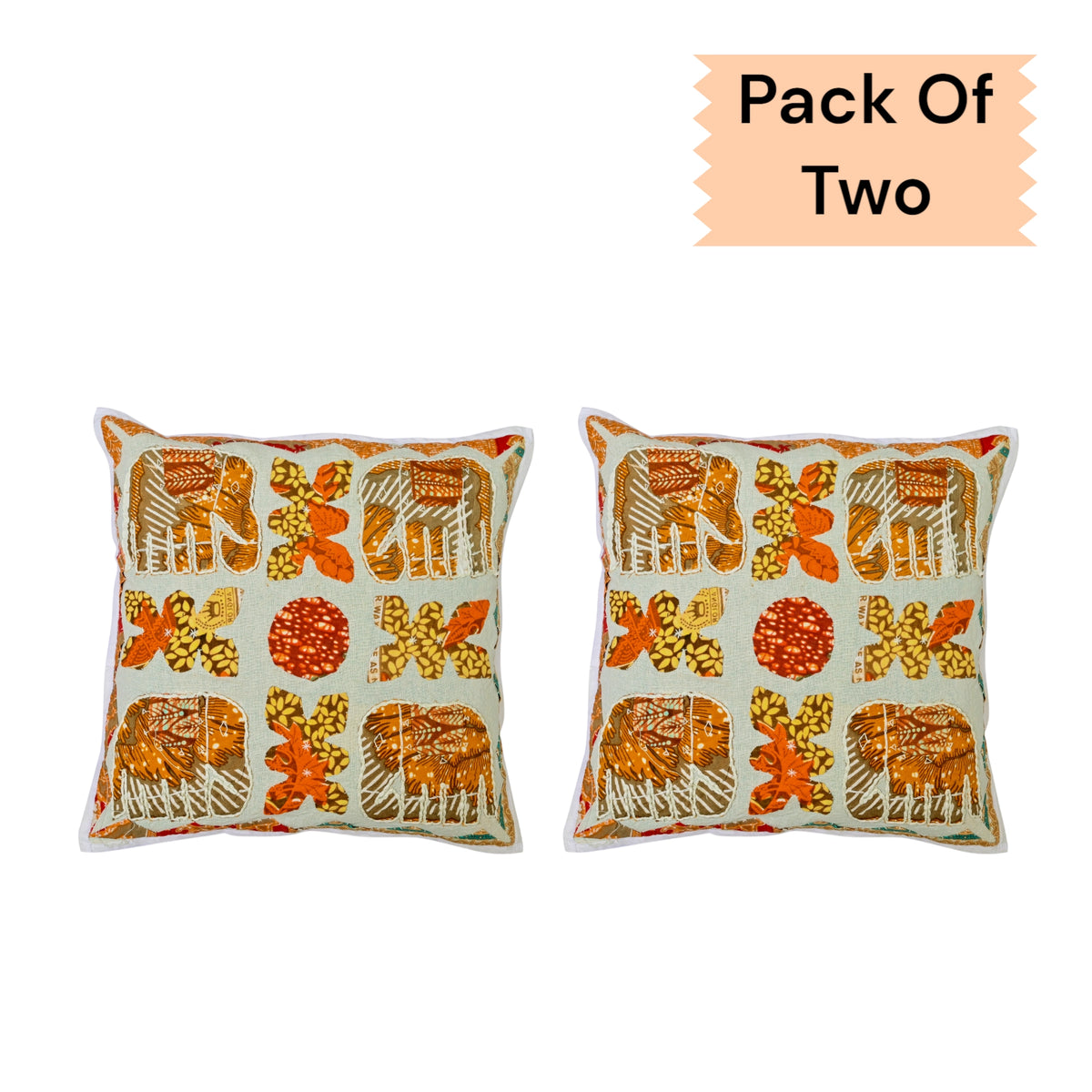 HANDMADE CUSHION COVER COMBO [PACK OF TWO]