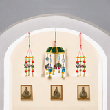 RING JHUMAR WITH 5 FIBER PCS & RING BELL JHUMAR WITH MIRROR AND ANIMAL [PACK OF THREE]