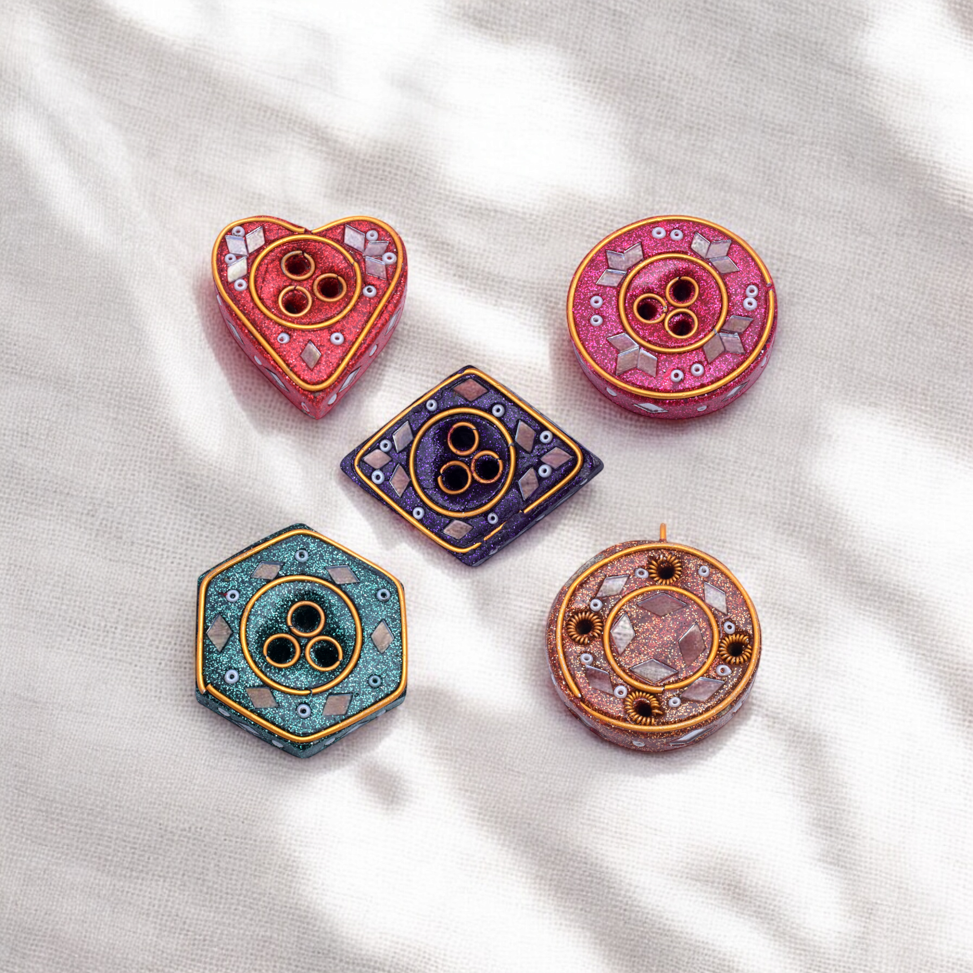 GLASS DHOOP MINI STAND [PACK OF 5]