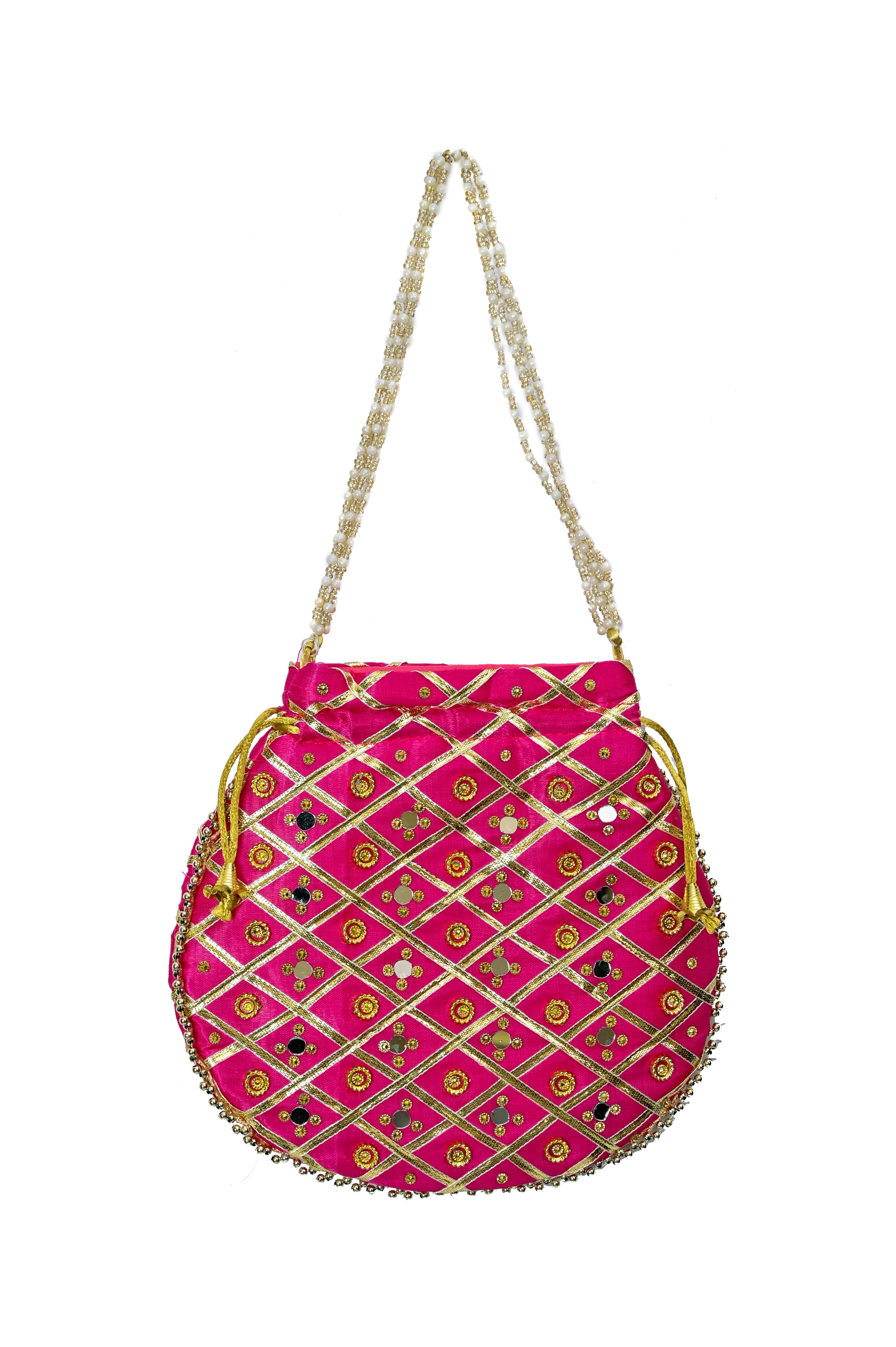 EMBROIDERED POTLI BAG COMBO ( PACK OF THREE )