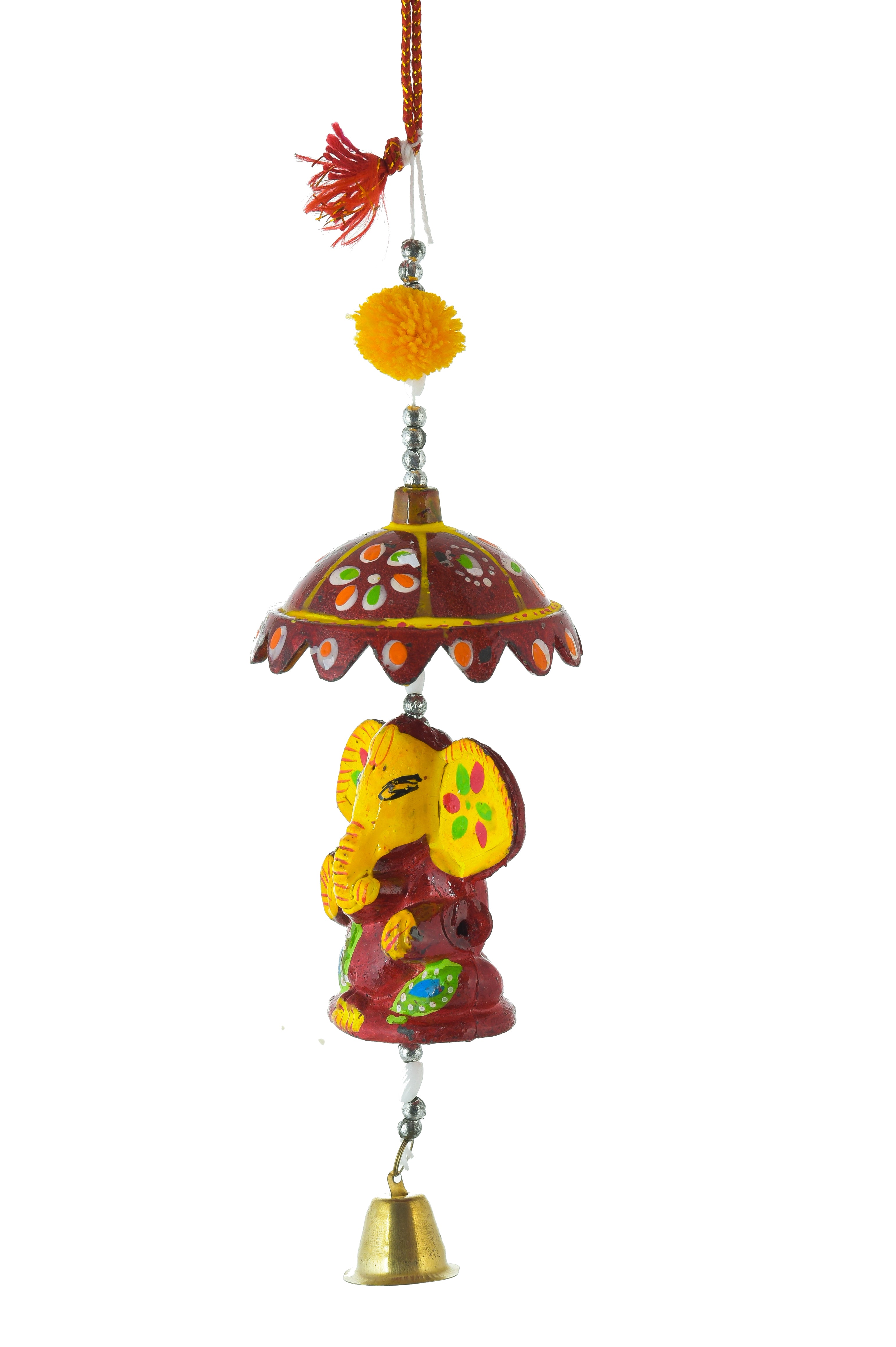 Ganesh Ji with Fiber Cap & Single Tockri picock Latkan [PACK OF 4]