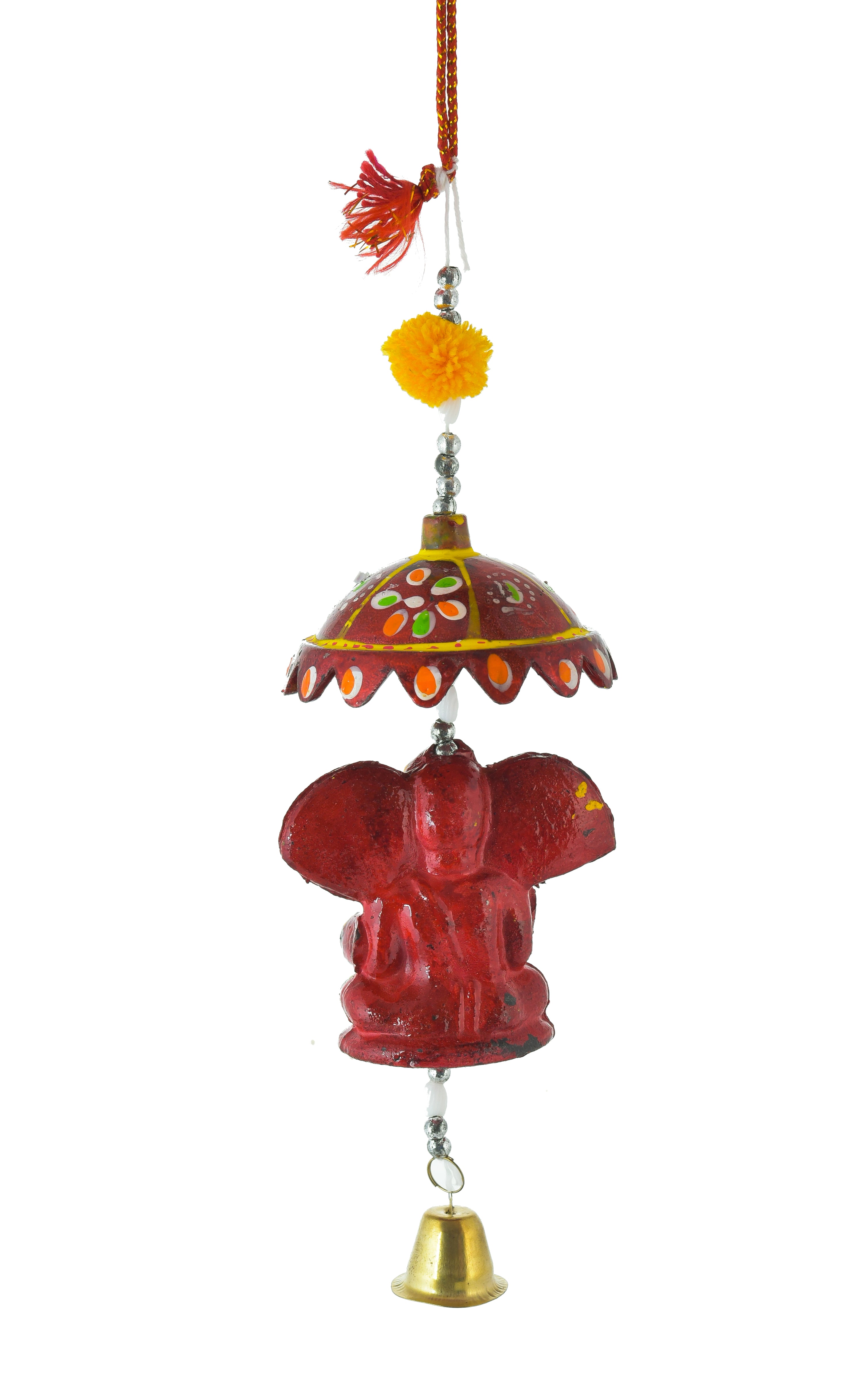 Ganesh Ji with Fiber Cap & Single Tockri picock Latkan [PACK OF 4]
