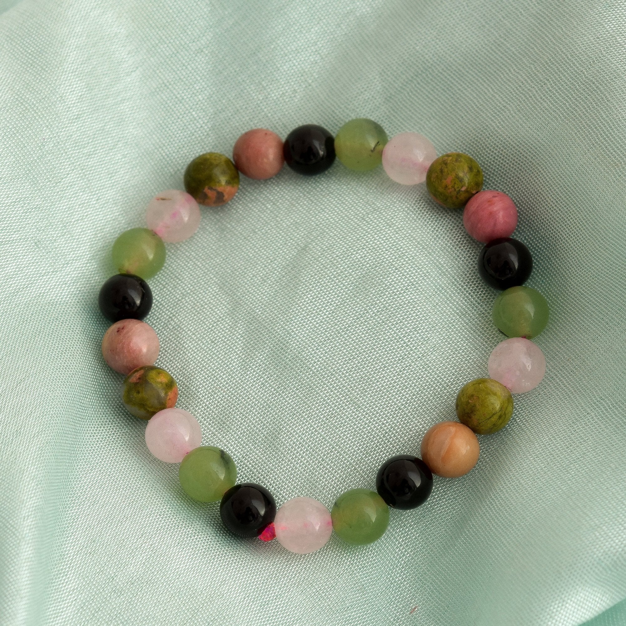 MULTI FLUORITE GEMSTONE HANDBAND